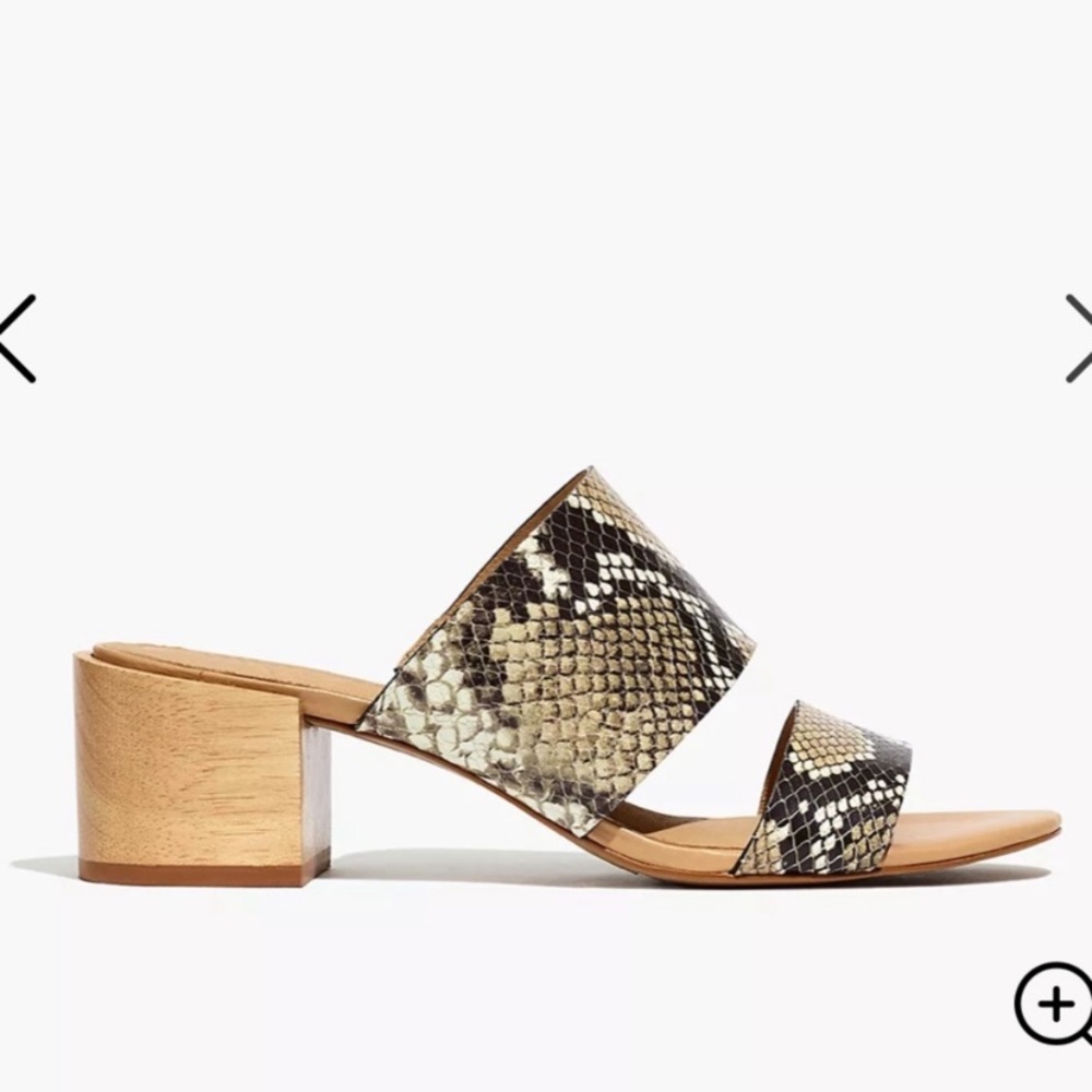 Madewell The Kiera Mule Snake Embossed
